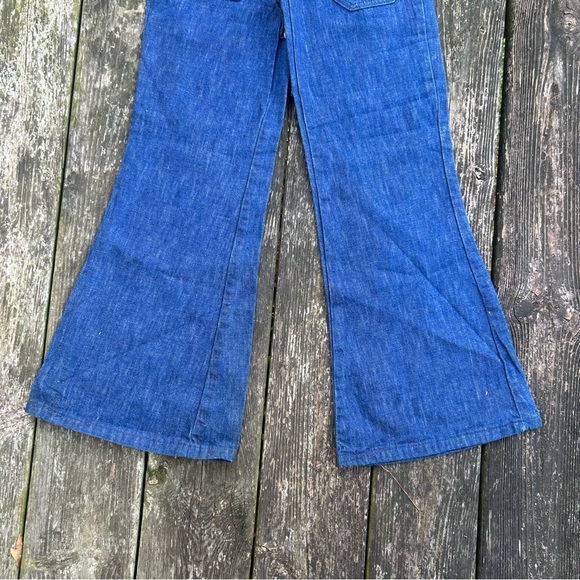 Vintage Maverick Big Bell NOS Kids Bell Bottom Patch Pocket Flare Jeans Size 10 - Picture 5 of 9